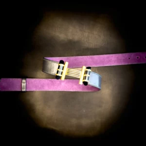 Ceinture COLETTE veau noir boucle art Deco verre noir et laiton Madame Royale Maroquinerie Ceinture COLETTE veau noir boucle art Deco verre noir et laiton Madame Royale Maroquinerie