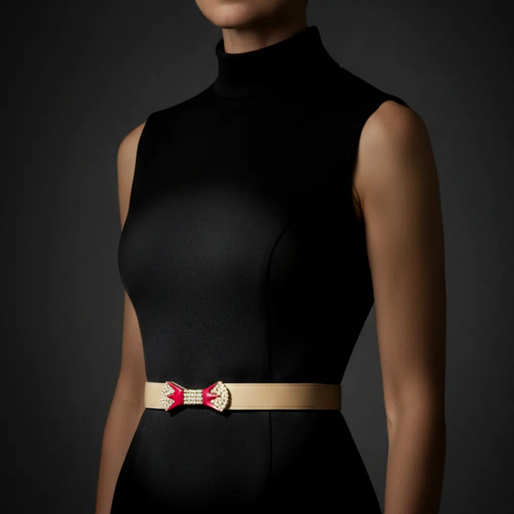 Ceinture bijou Claudia en veau taupe, création de la maison Madame Royale. La boucle ancienne devient le point focal de la silhouette. Ceinture bijou Claudia en veau taupe, création de la maison Madame Royale. La boucle ancienne devient le point focal de la silhouette.