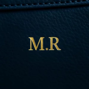 Marquage personnalisé doré Madame Royale Maroquinerie