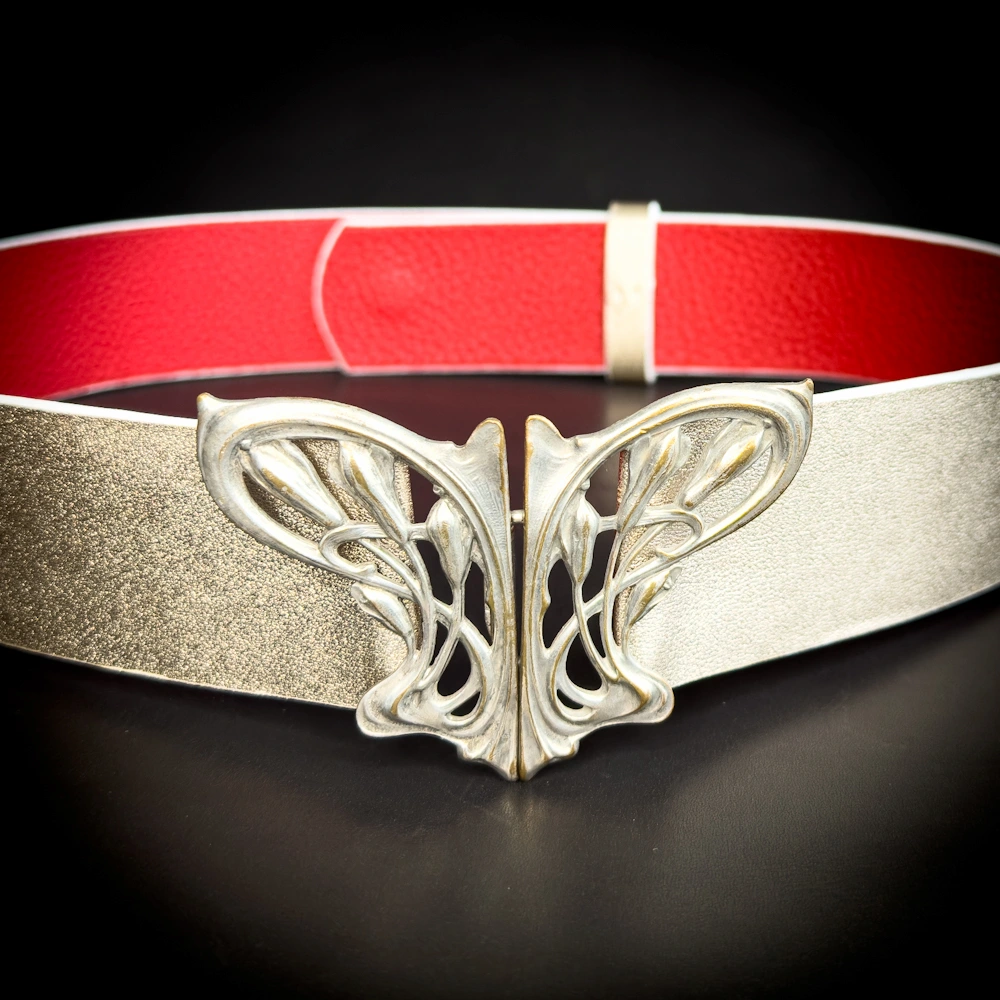 ALTHÉA veau métallisé or pâle Madame Royale Maroquinerie ALTHÉA veau métallisé or pâle Madame Royale Maroquinerie