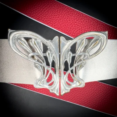 ALTHÉA veau métallisé or pâle Madame Royale Maroquinerie