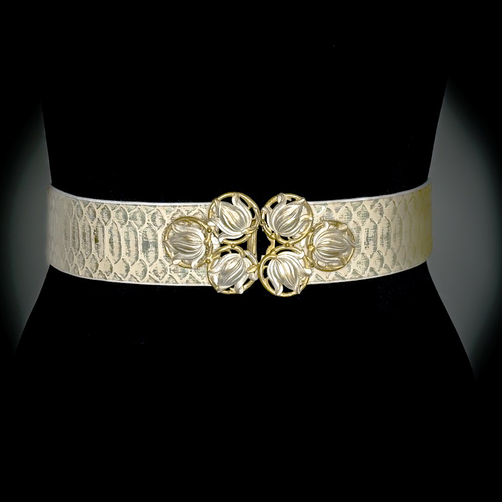 LUCE python doré pâle Madame Royale Maroquinerie LUCE python doré pâle Madame Royale Maroquinerie