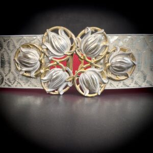 LUCE python doré pâle Madame Royale Maroquinerie