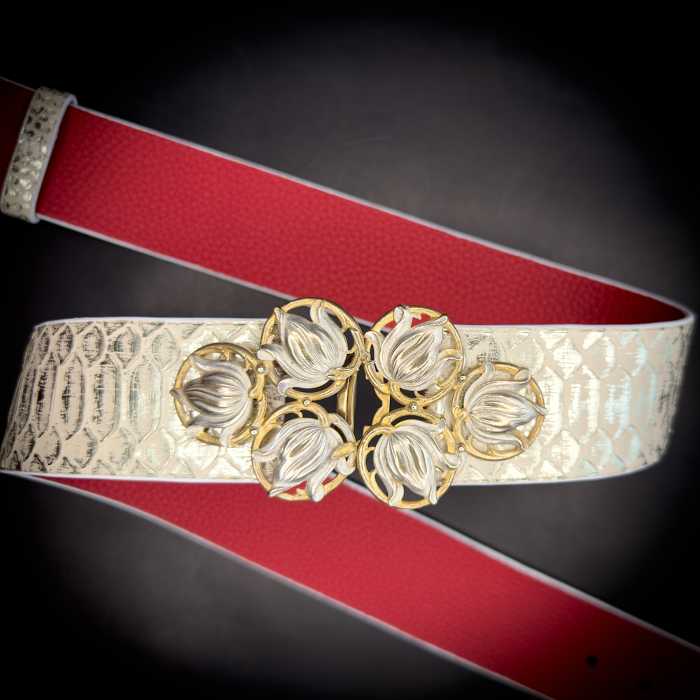 LUCE python doré pâle Madame Royale Maroquinerie LUCE python doré pâle Madame Royale Maroquinerie