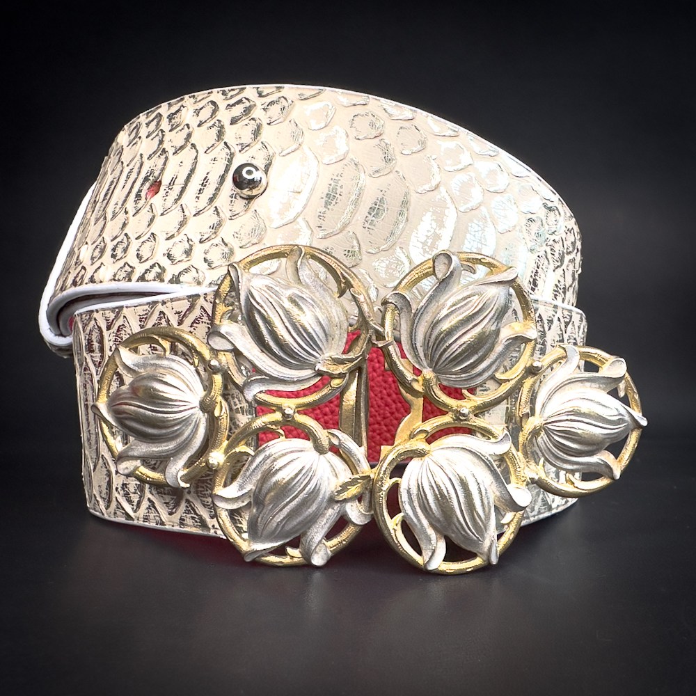 LUCE python doré pâle Madame Royale Maroquinerie LUCE python doré pâle Madame Royale Maroquinerie