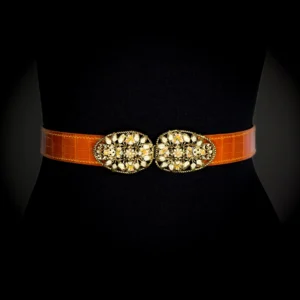 SIENNA alligator orangé foncé Madame Royale Maroquinerie SIENNA alligator orangé foncé Madame Royale Maroquinerie