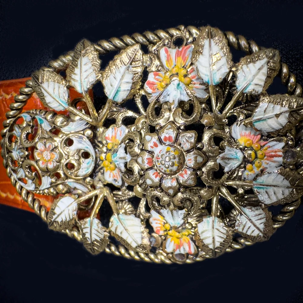 SIENNA alligator orangé foncé Madame Royale Maroquinerie SIENNA alligator orangé foncé Madame Royale Maroquinerie