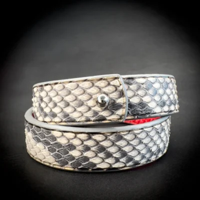 Double tour python naturel Madame Royale Maroquinerie