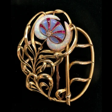 Boucle de ceinture Art Nouveau réalisée par le joaillier Philippe Wolfers vers 1898